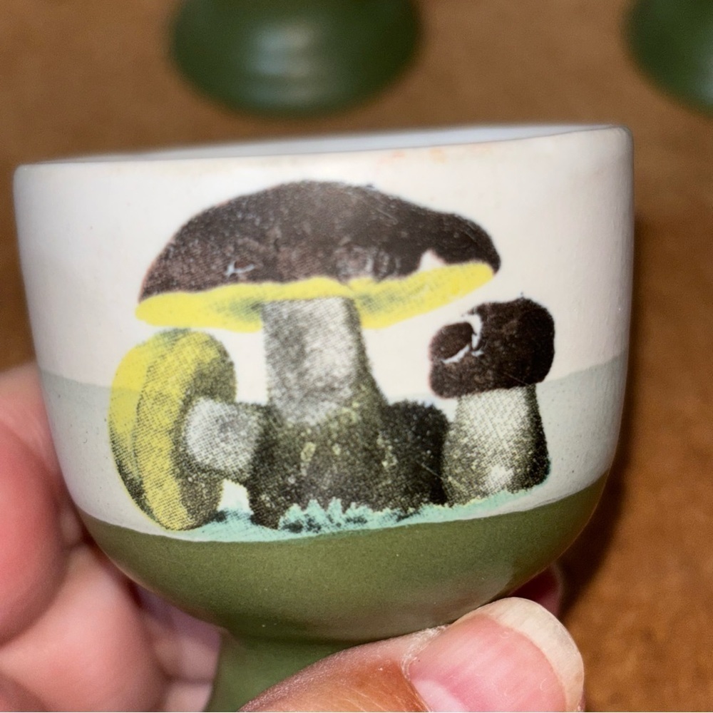 Mushroom Design Egg Cups Set of Three - Picture 2 of 4